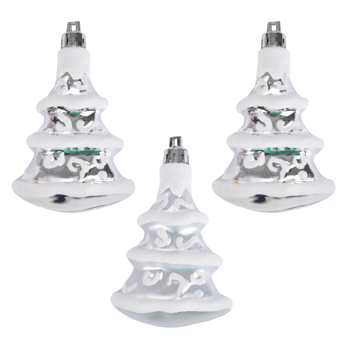 Set de 3 suspensions sapins argent argent, EDEN