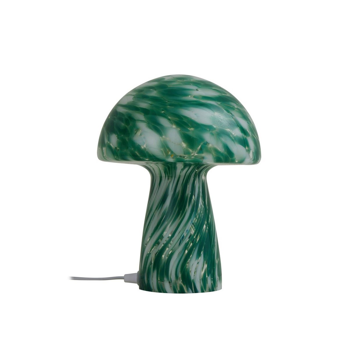Lampe à poser en verre moderne, Hubi vert, blanc, LINDBY