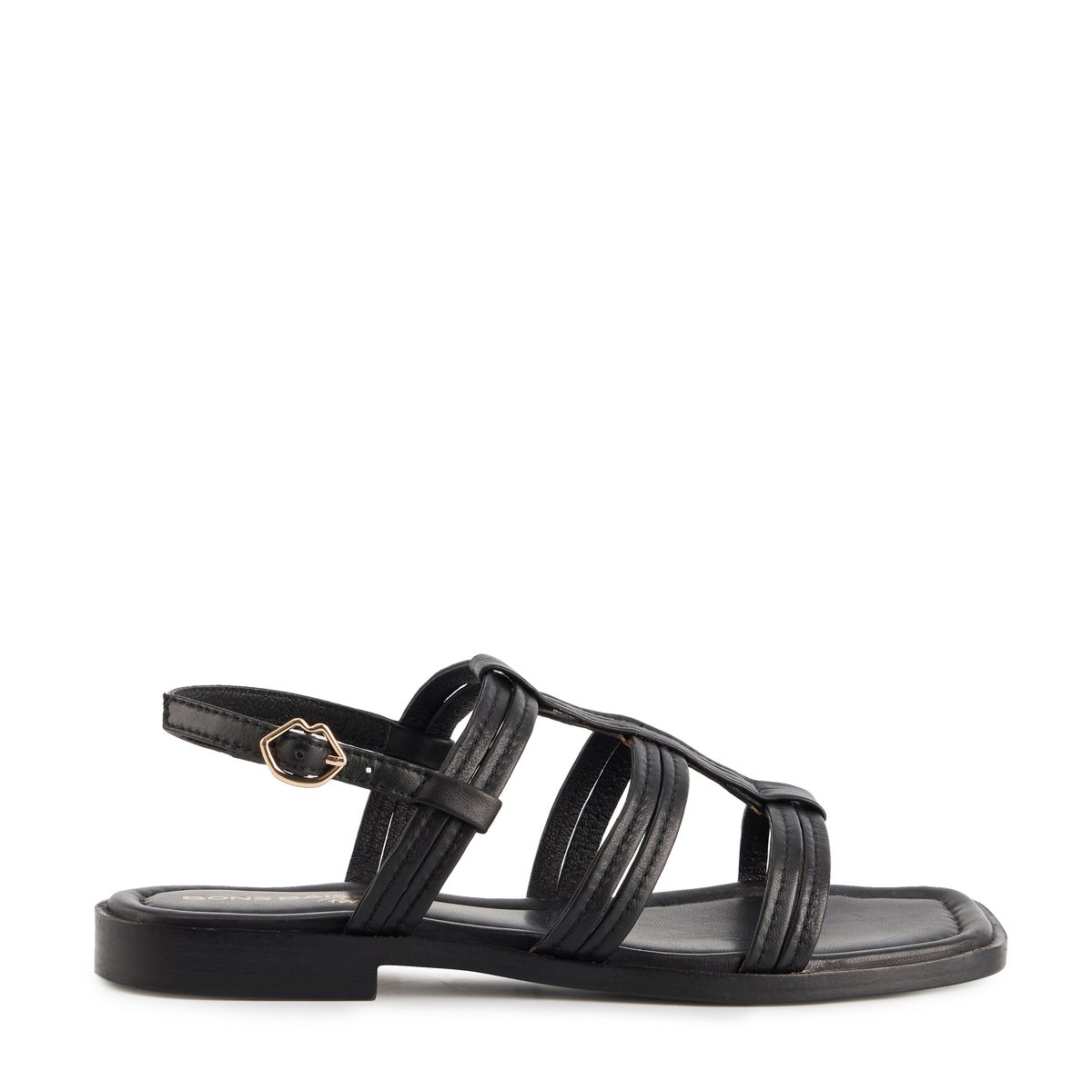 Sandales En Cuir Irène Cuir noir, BONS BAISERS