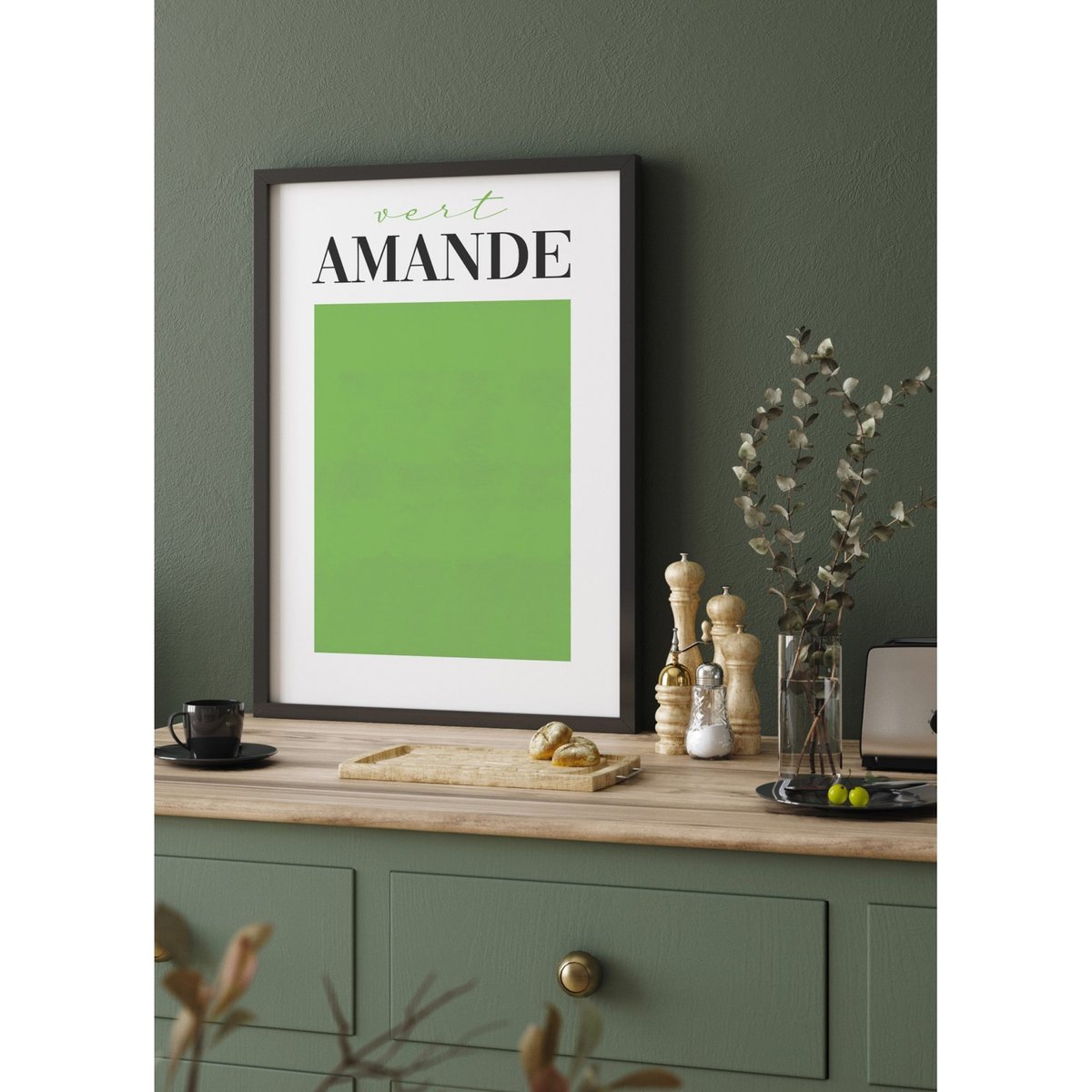 Affiche Vert Amande blanc, L'AFFICHERIE