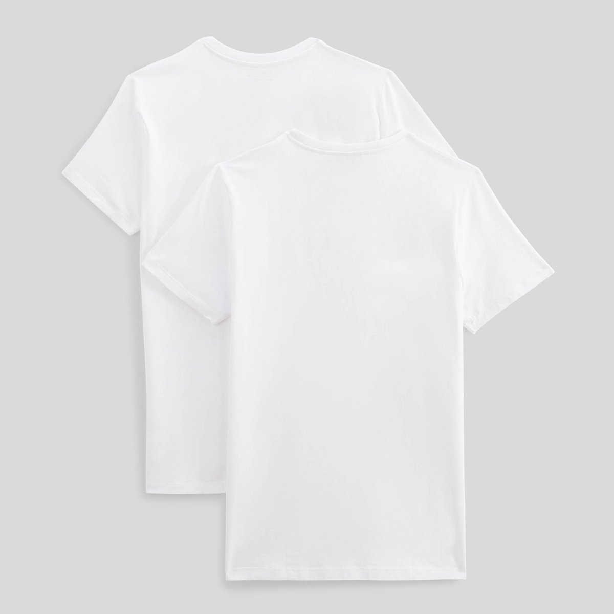 Lot de 2 t-shirts col rond en coton BIO GOTS blanc 2, MONOPRIX
