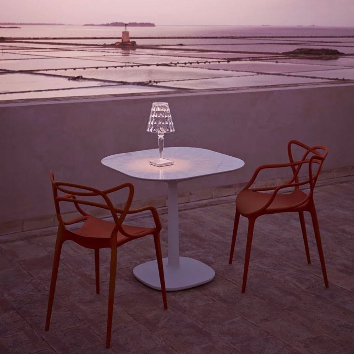 Chaise MASTERS rouge orangé, KARTELL