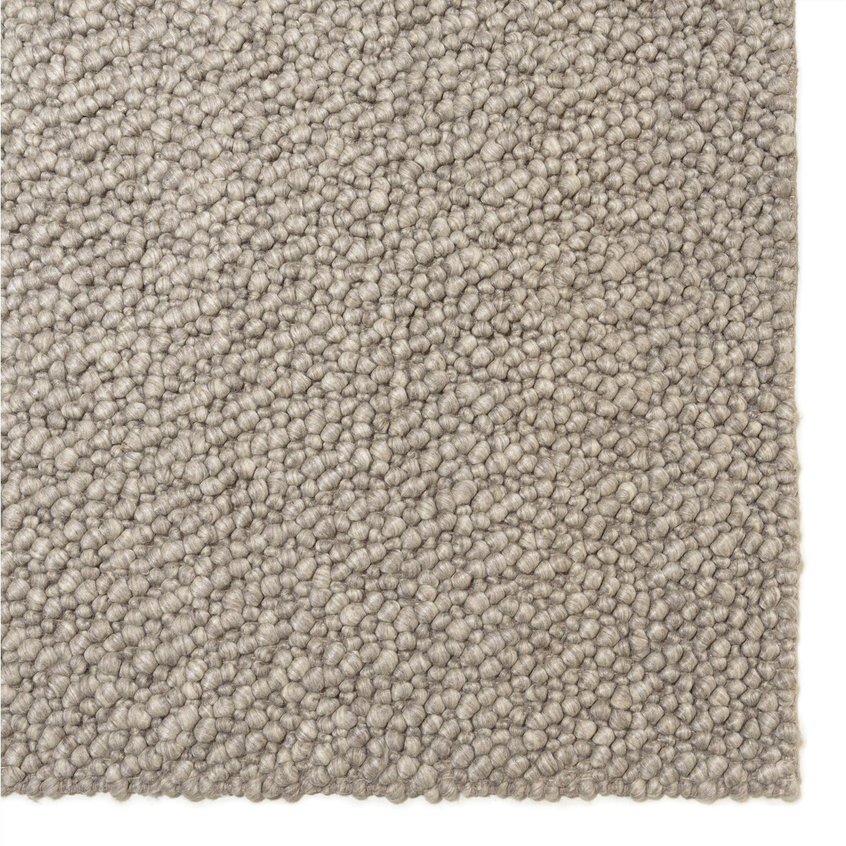 Tapis rectangulaire 160 x 230 cm laine bouclettes taupe taupe, PIER IMPORT