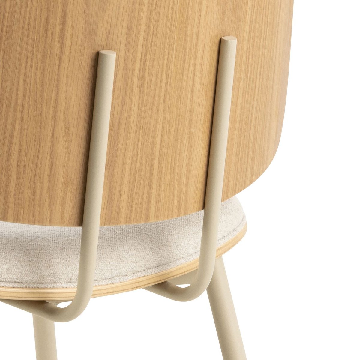Lot de 2 chaises de salle à manger en tissu AULNE beige, TOILINUX