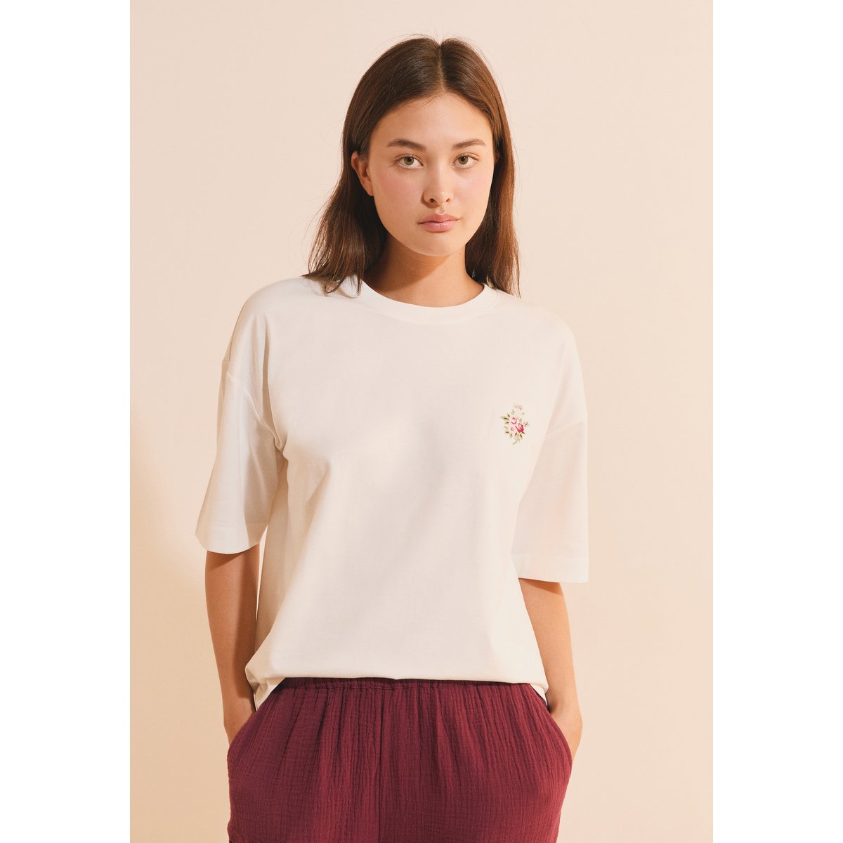 ETAM T-SHIRT CILENA - TSHIRT ecru, ETAM