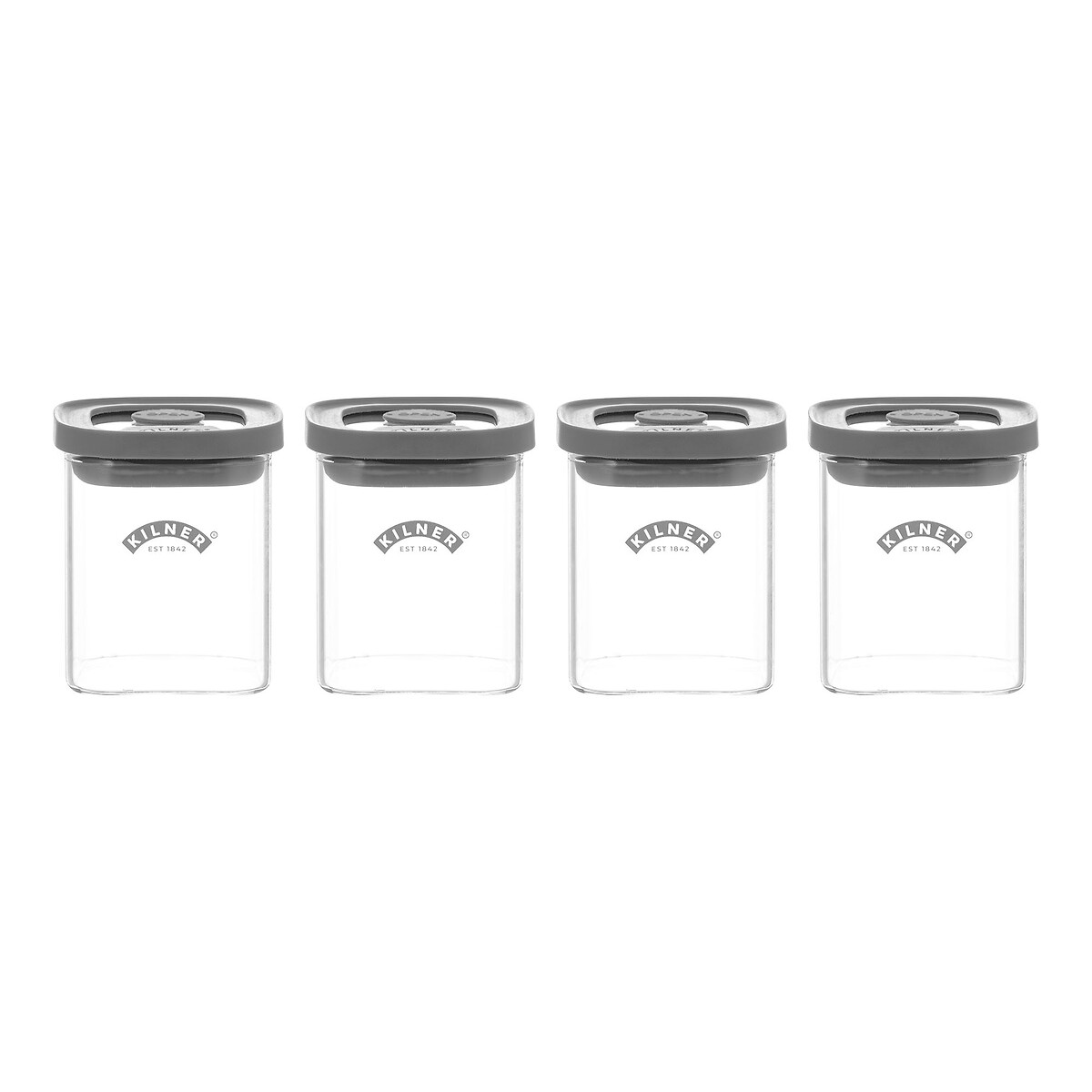 Fresh Storage 4-Piece Spice Jar Set transparent, KILNER