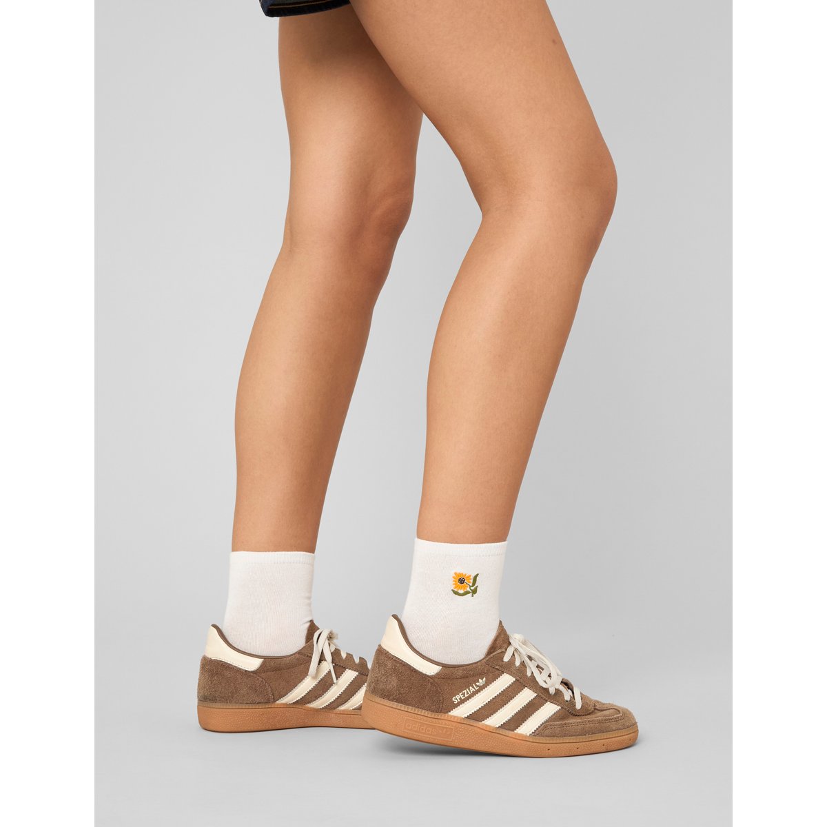Lot de 2 paires de chaussettes brodées bleu moyen, BZB