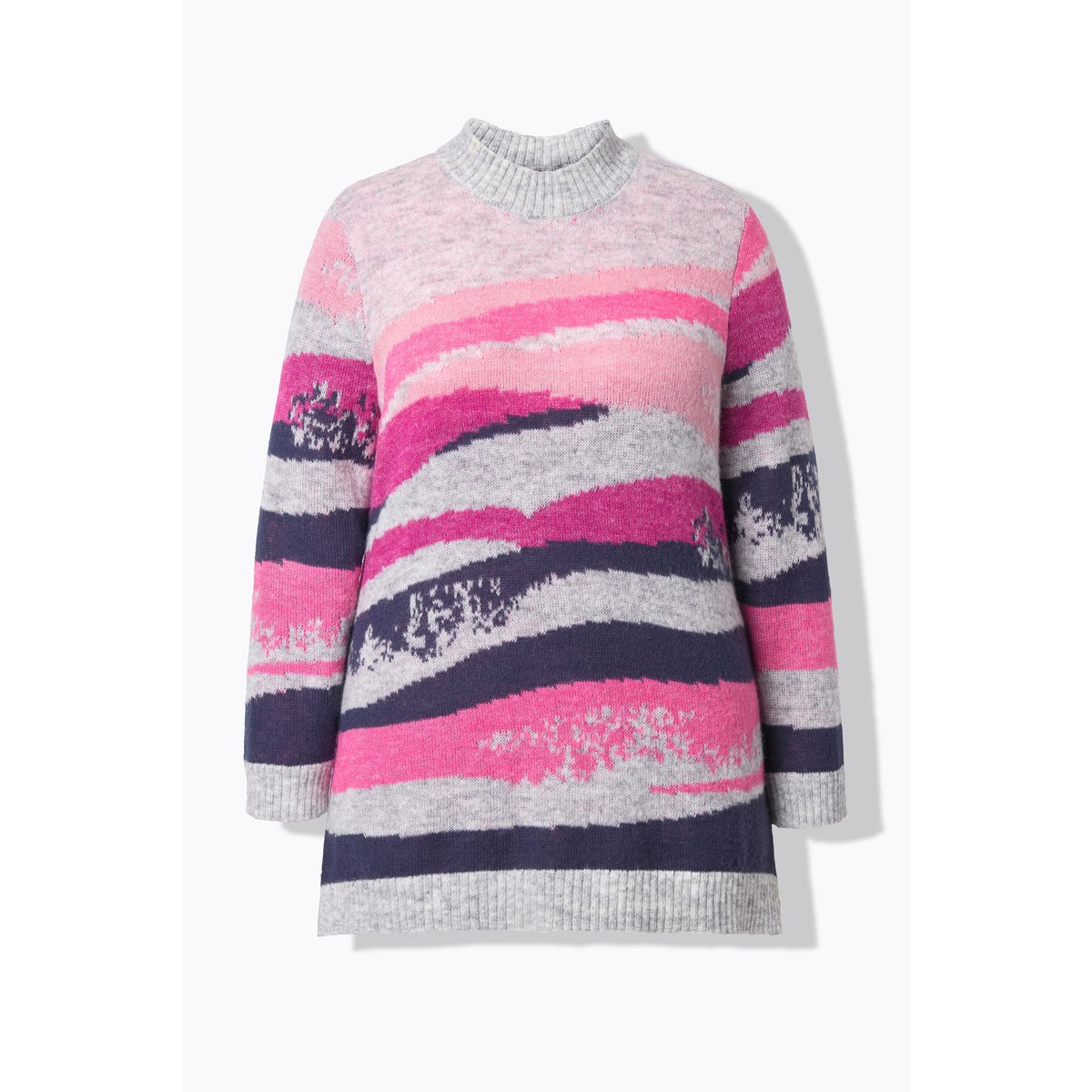 Pull col rond et manches longues gris clair chiné, ULLA POPKEN