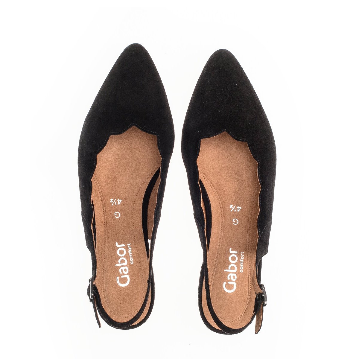 Escarpins en cuir noir, GABOR
