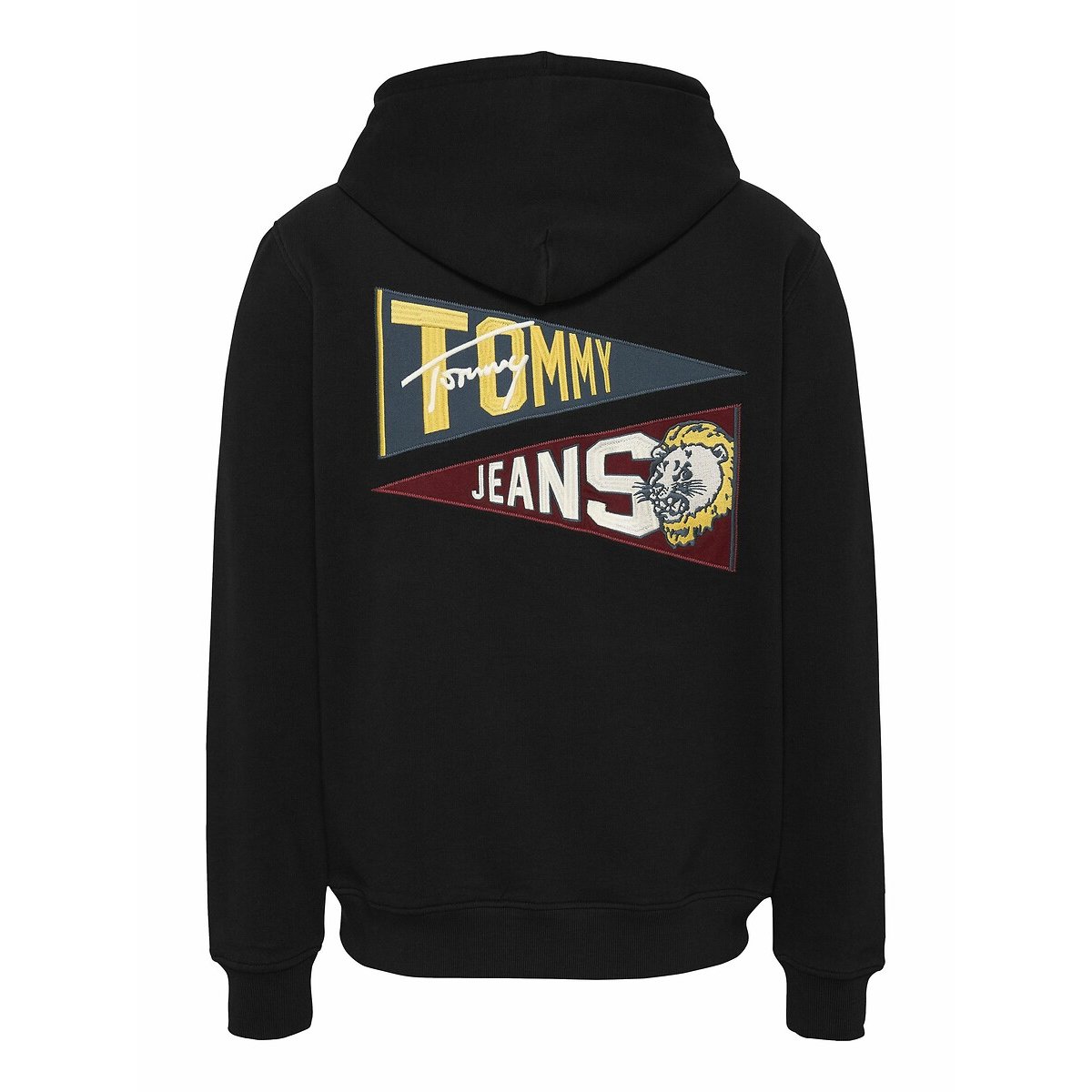 Hooded Sweatshirt with Back Logo black, TOMMY JEANS