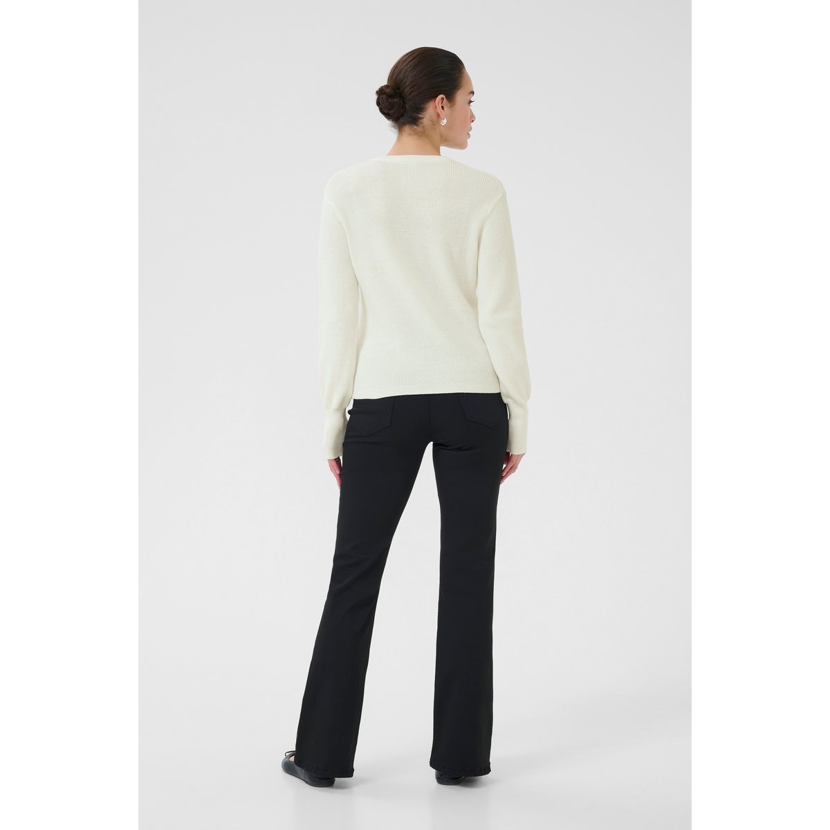 Pullover tricoté blanc, KAFFE