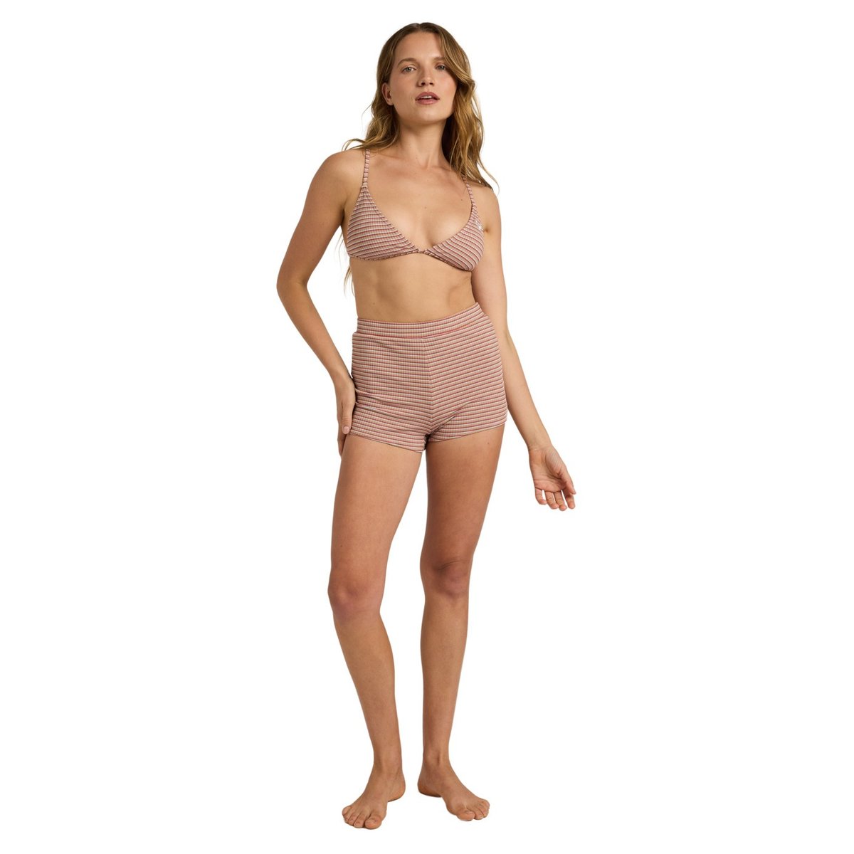 Bas de maillot de bain culotte bikini shorty WILD SUNSET BOYLEG. blanc cloud dancer, ROXY