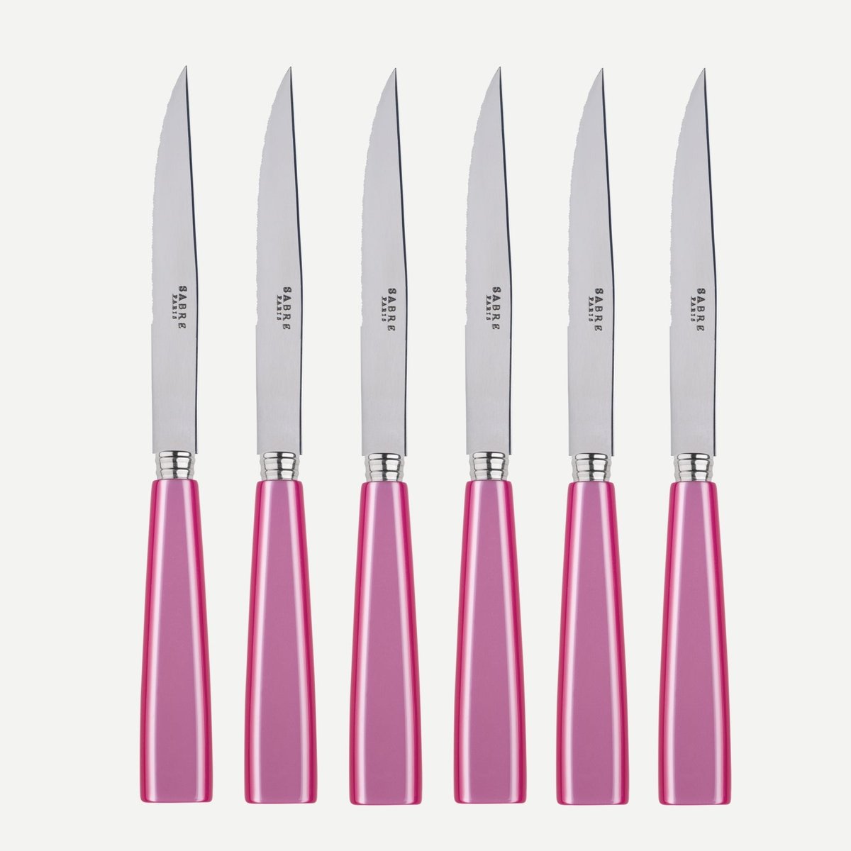 Set de 6 couteaux à steak, Icône rose, SABRE