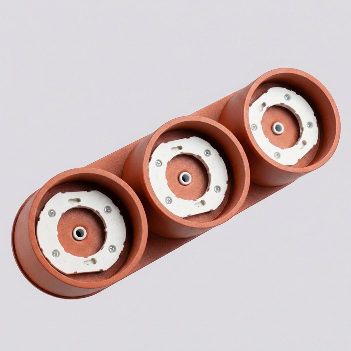 Plafonnier Aluminium Ocre Rouge Gx53 3 MODO ocre rouge, EDEN