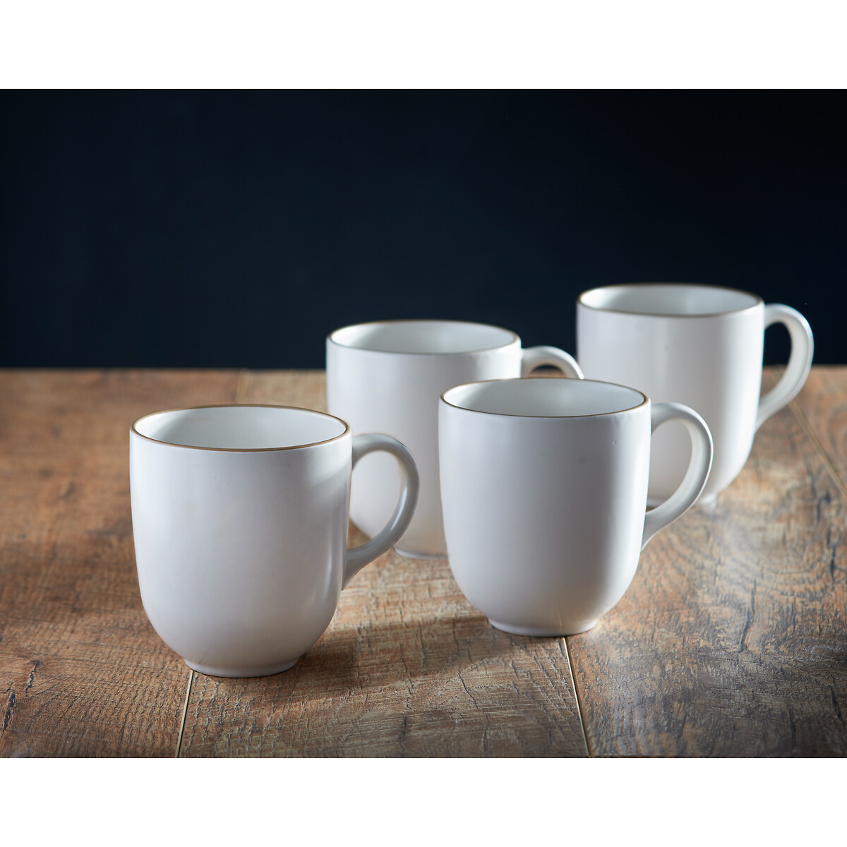 Set of 4 Classic Collection Cream Stoneware Mugs cream, MASON CASH
