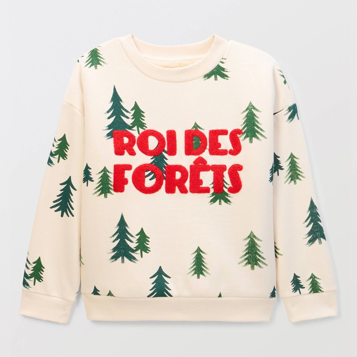 Sweat imprimé en coton BIO GOTS naturel, MONOPRIX