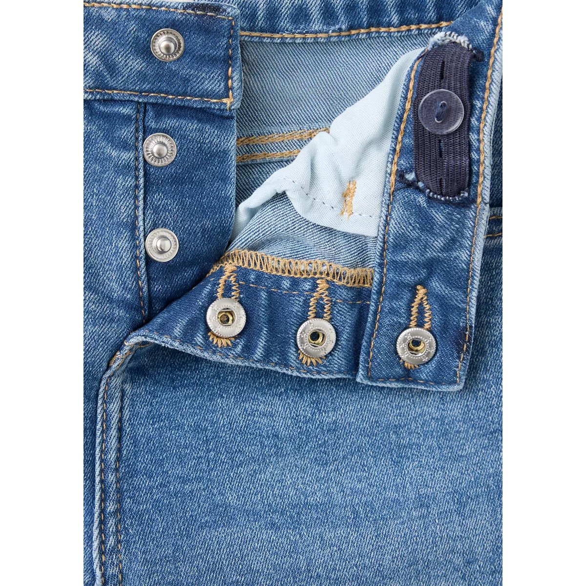 Jean flare triple à bouton bleu moyen, MANGO BABY