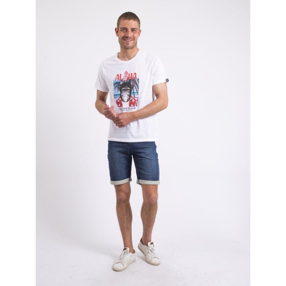 T-shirt Col Rond Nipagolo blanc, RITCHIE