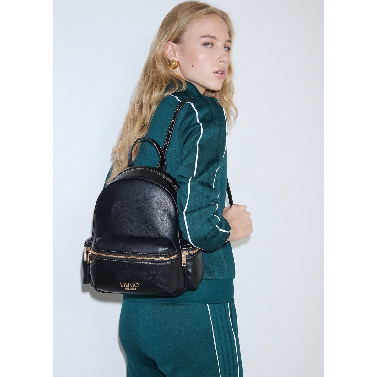 Sac à dos avec logo noir, LIU JO