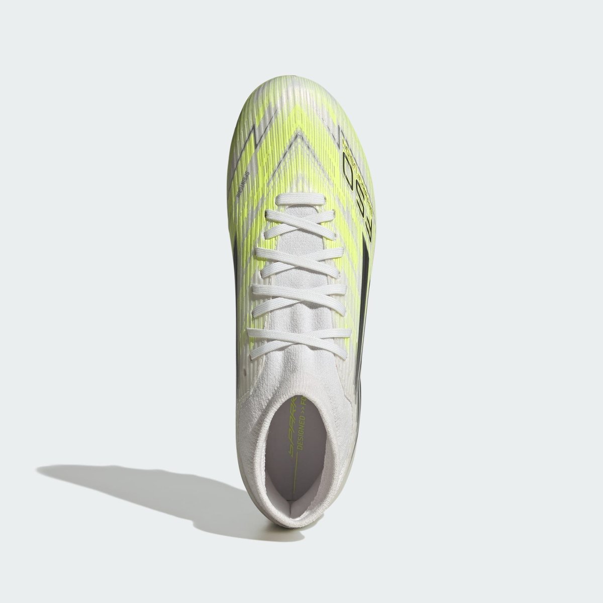 Chaussures De Football Femmes F50 Sparkfusion League Mid Cut Terrain Souple / Terrain Synthétique cloud white / iron metallic / hi-res yellow, adidas Performance