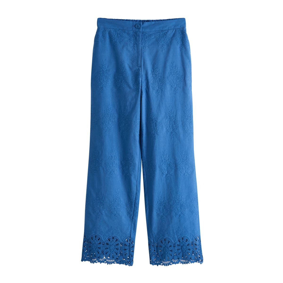 Pantalon large à bordure en crochet bleu, NEXT
