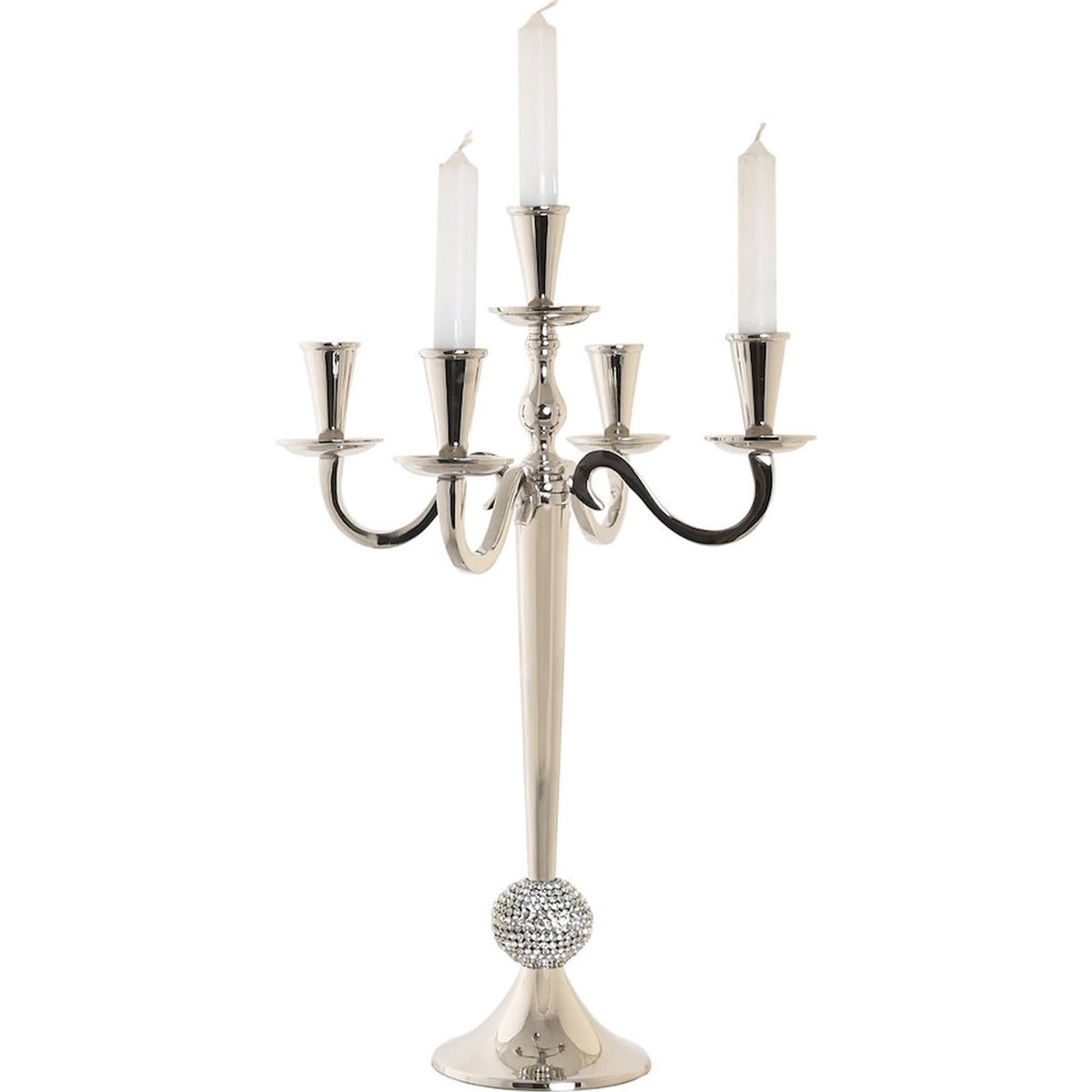 Chandelier carré en aluminium, GLAM CAMILA argent brillant effet chromé, RECOLLECTION