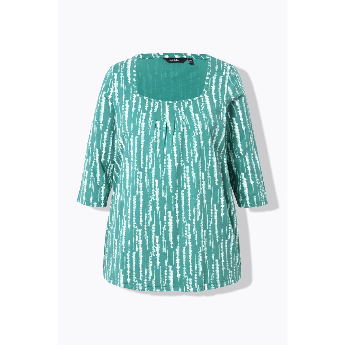 T-shirt avec plis fantaisie vert, ULLA POPKEN