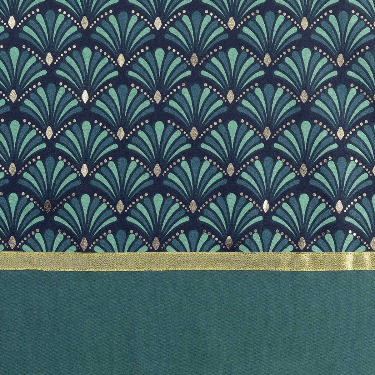 Rideau à œillets 140x240 Uni Top Métallisé Artchic Bleu Coton bleu, DECORATIE