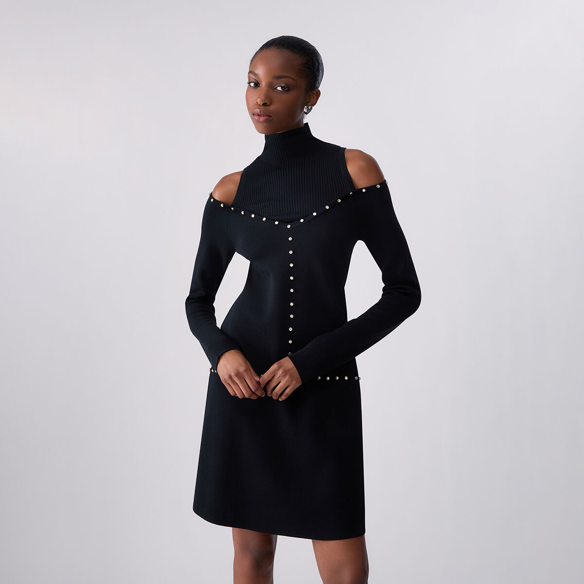 Robe courte en maille noir, LIU JO