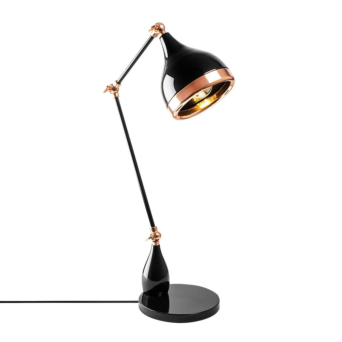 Lampe articulée design noir & cuivre, style moderne chic SILE noir, PIER IMPORT