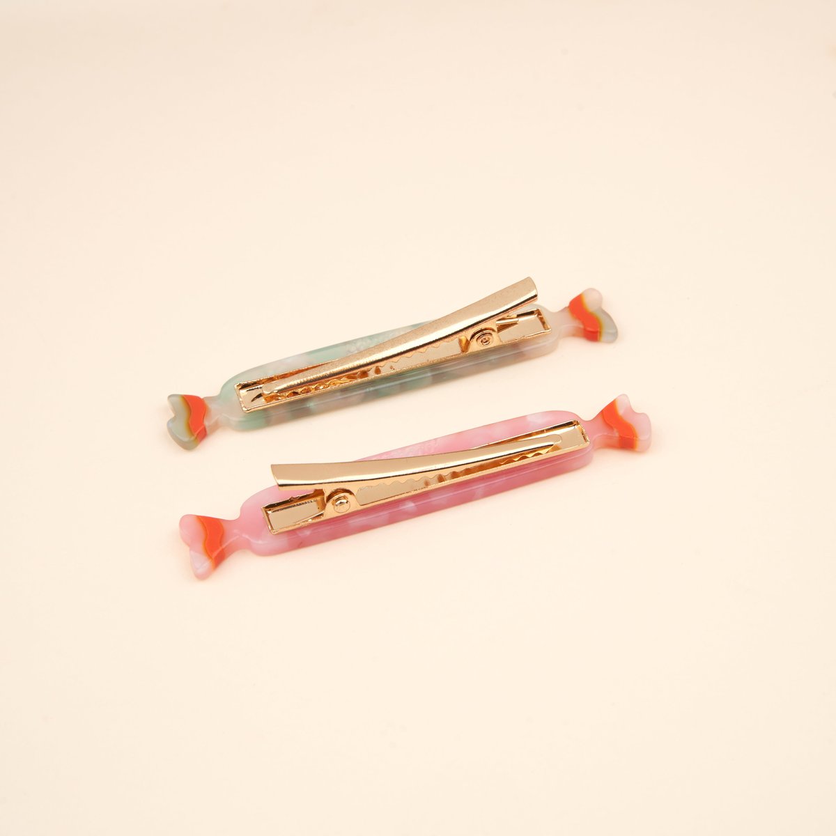 Lot de 2 Barrettes BONBON bleu et rose, COUCOU SUZETTE