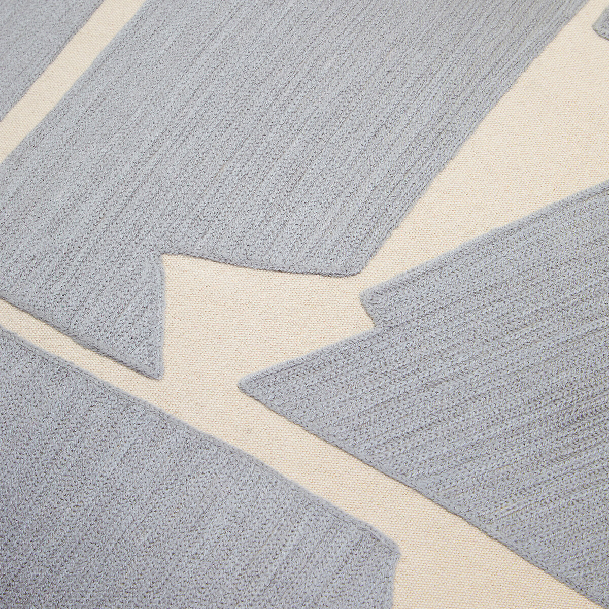 Bosie Ozella Natural And Grey Square Floor Cushion natural/grey, ÉDITÉ