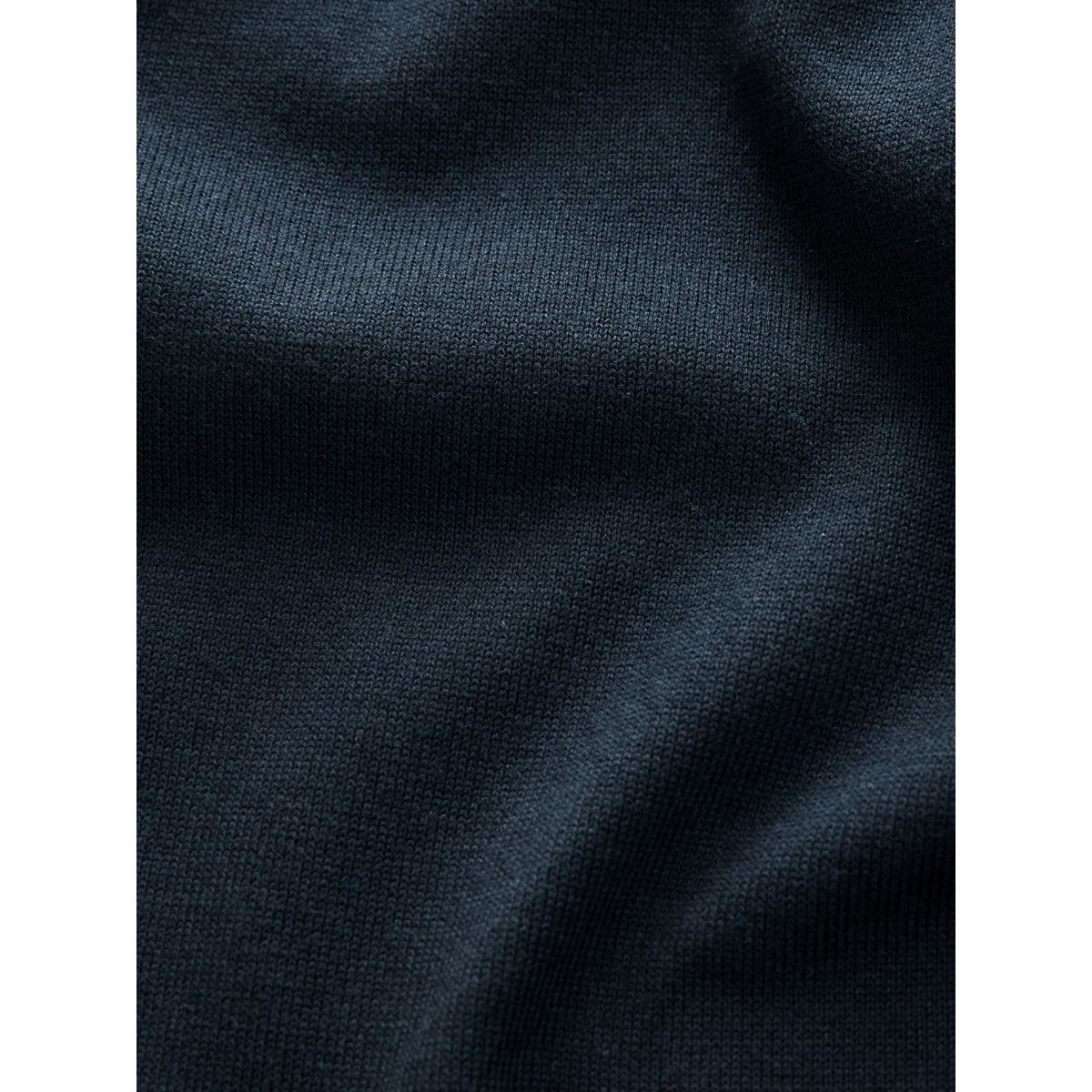 Pull ras du cou standard en coton majoritaire bleu marine, NEXT