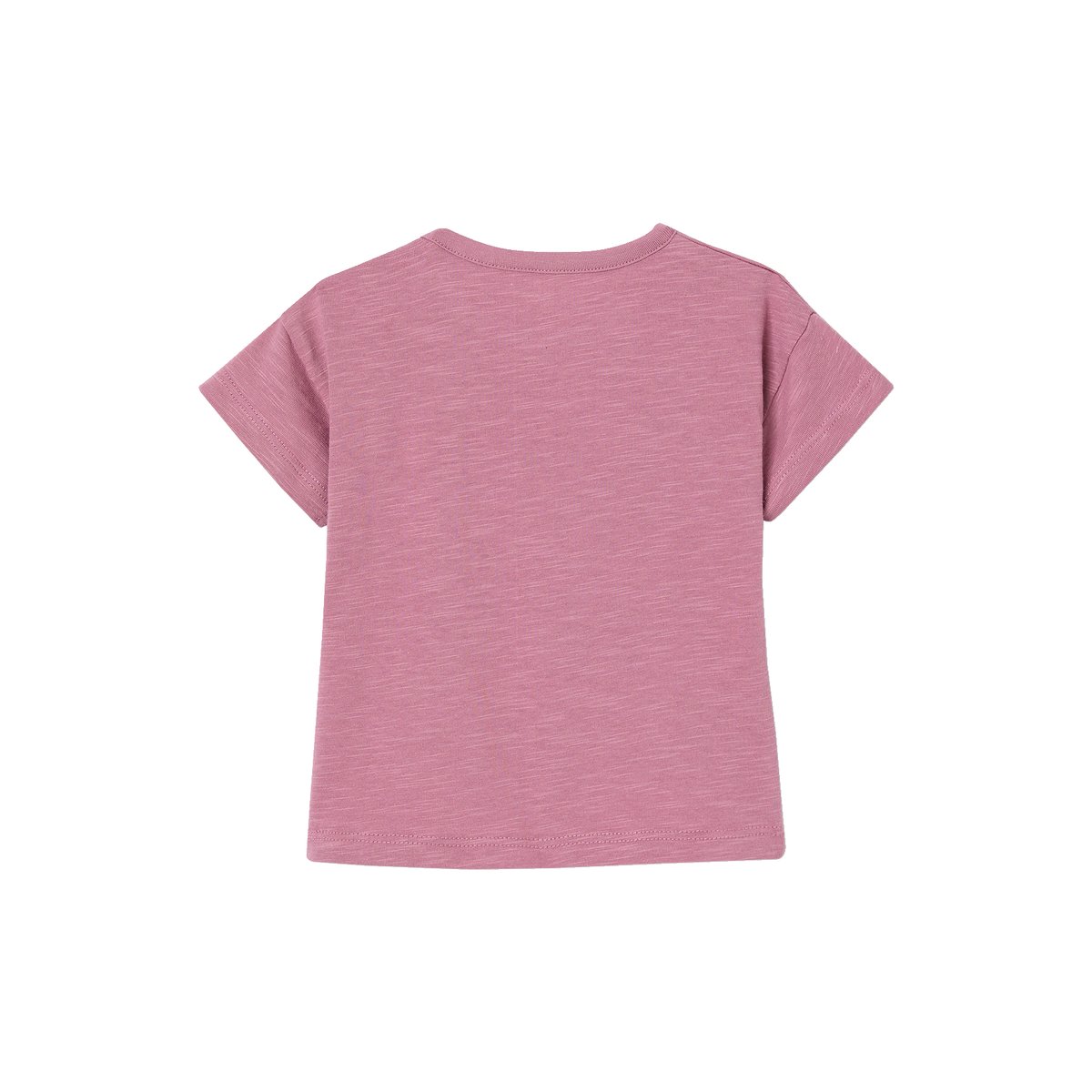 T-Shirt "Happy Youpi" bébé manches courtes en coton bio violet, VERTBAUDET