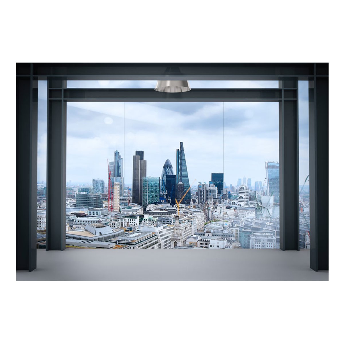 Papier peint intissé panoramique Ville et Architecture City View - London noir, EDEN