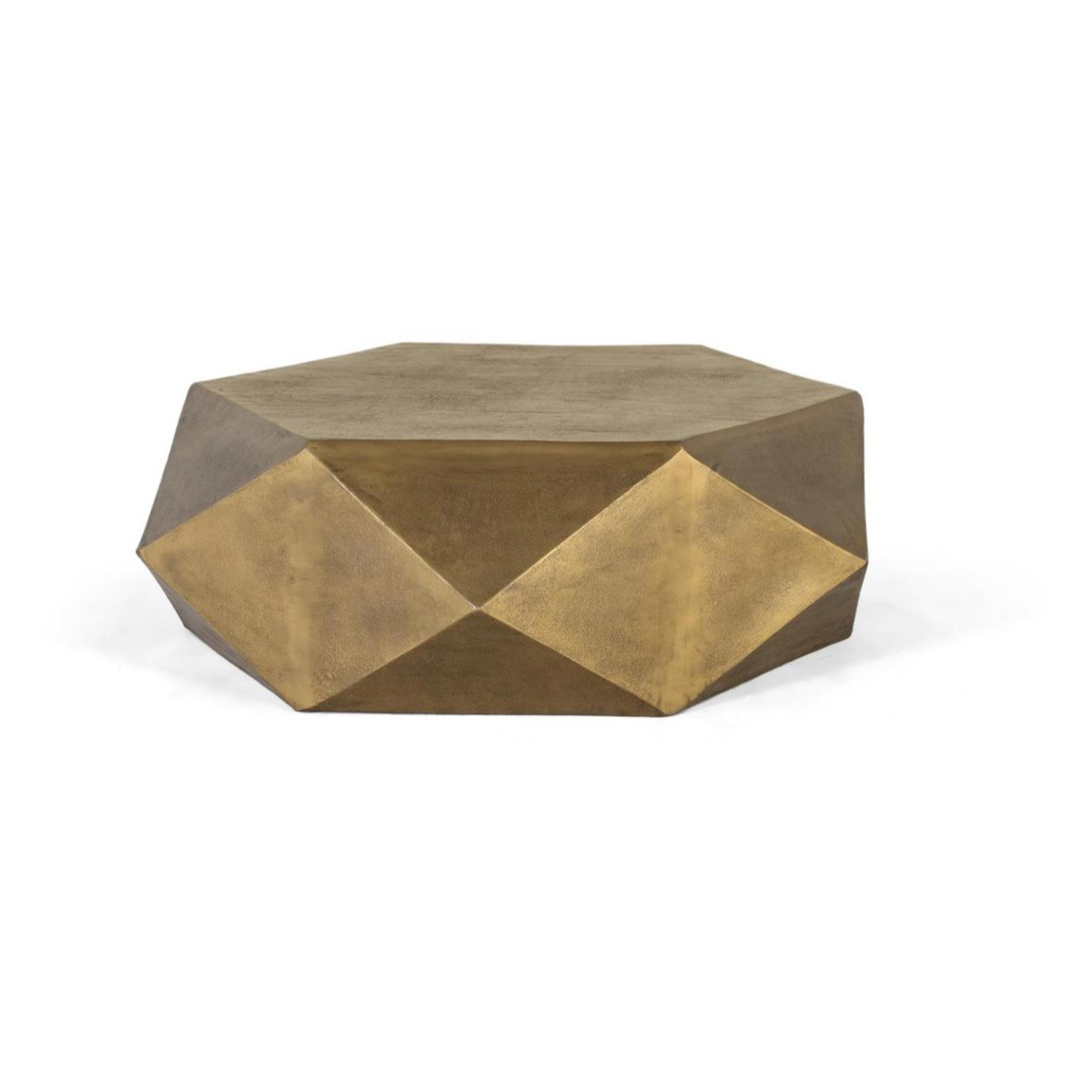 Table basse Aluminium Or or, DECORATION D’AUTREFOIS