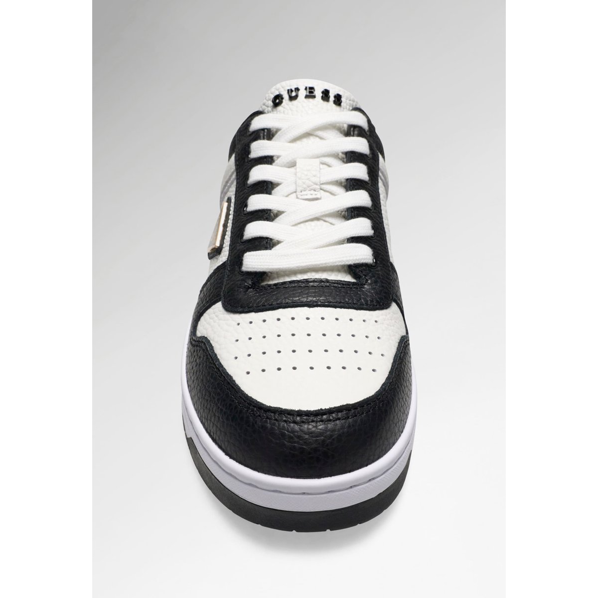 Baskets En Cuir Véritable Uddent noir multi, GUESS