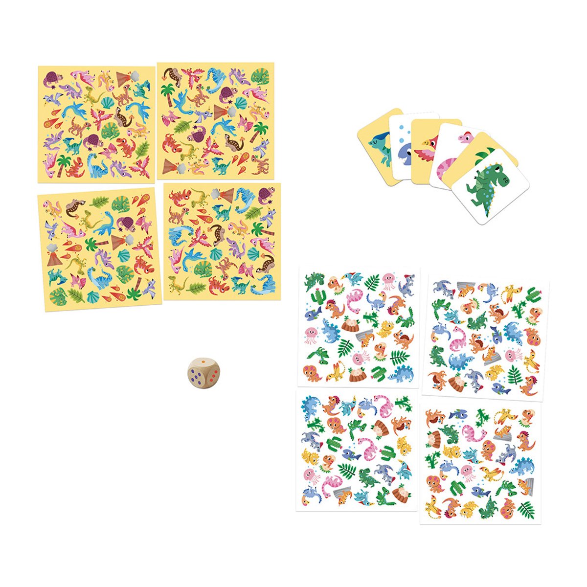 Jeu Éducatif Cherche Et Trouve Les Dinosaures couleur unique, JANOD