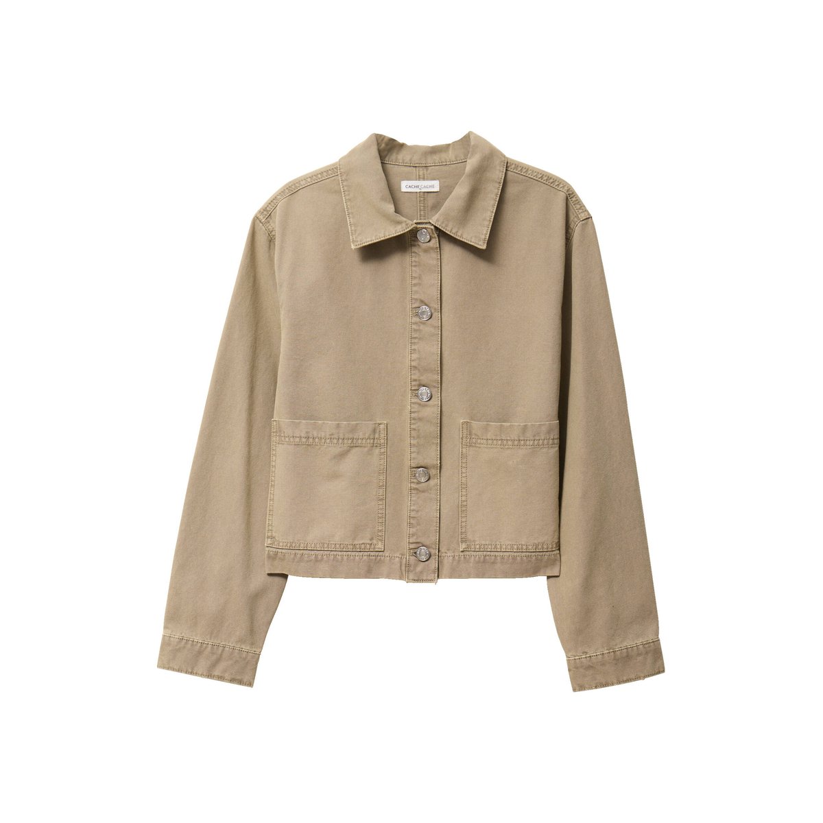 Veste droite boutonnée vert pastel, CACHE CACHE