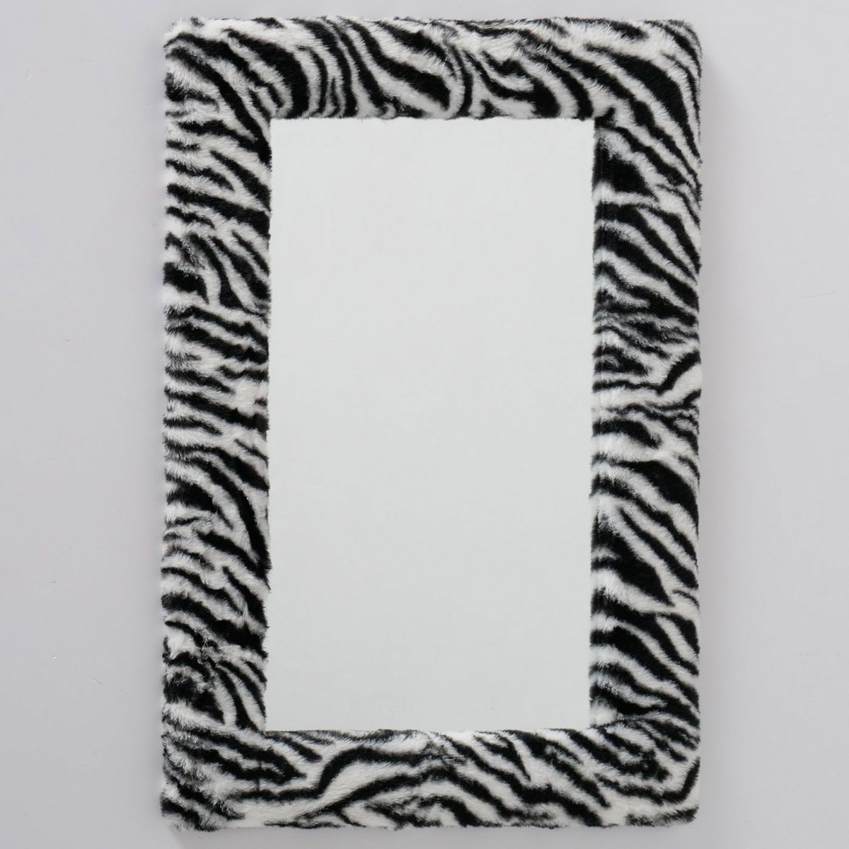Miroir mural rectangulaire zèbre 47x3x72cm noir & blanc, WADIGA