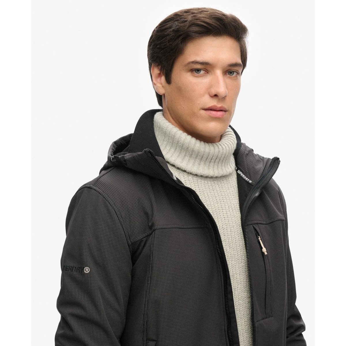 Veste à capuche Ripstop Trekker noir, SUPERDRY