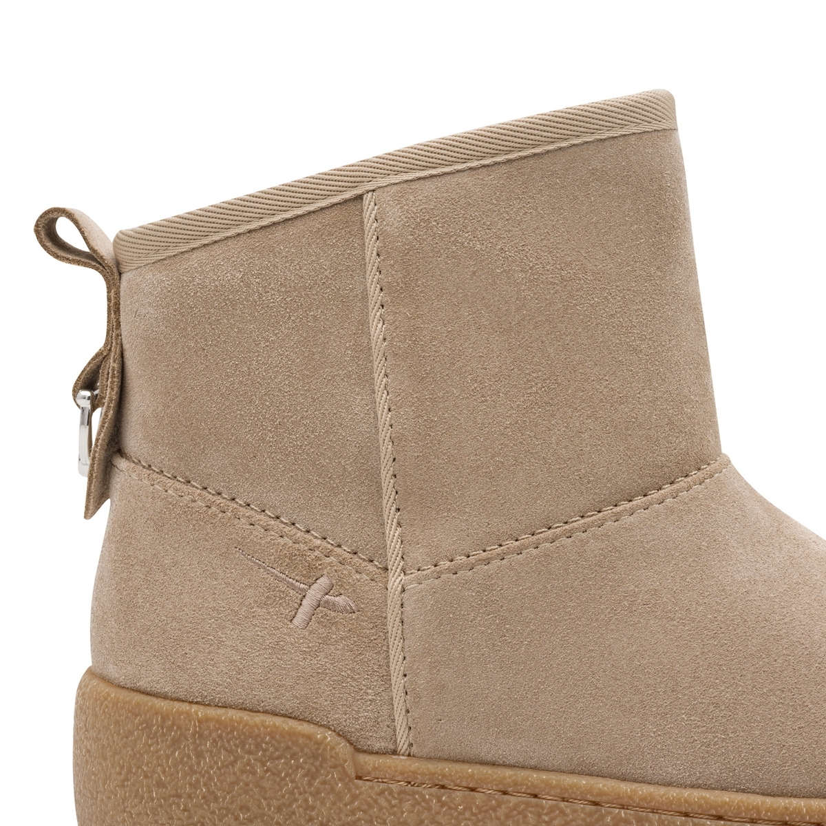 Bottine en cuir marron taupe, TAMARIS