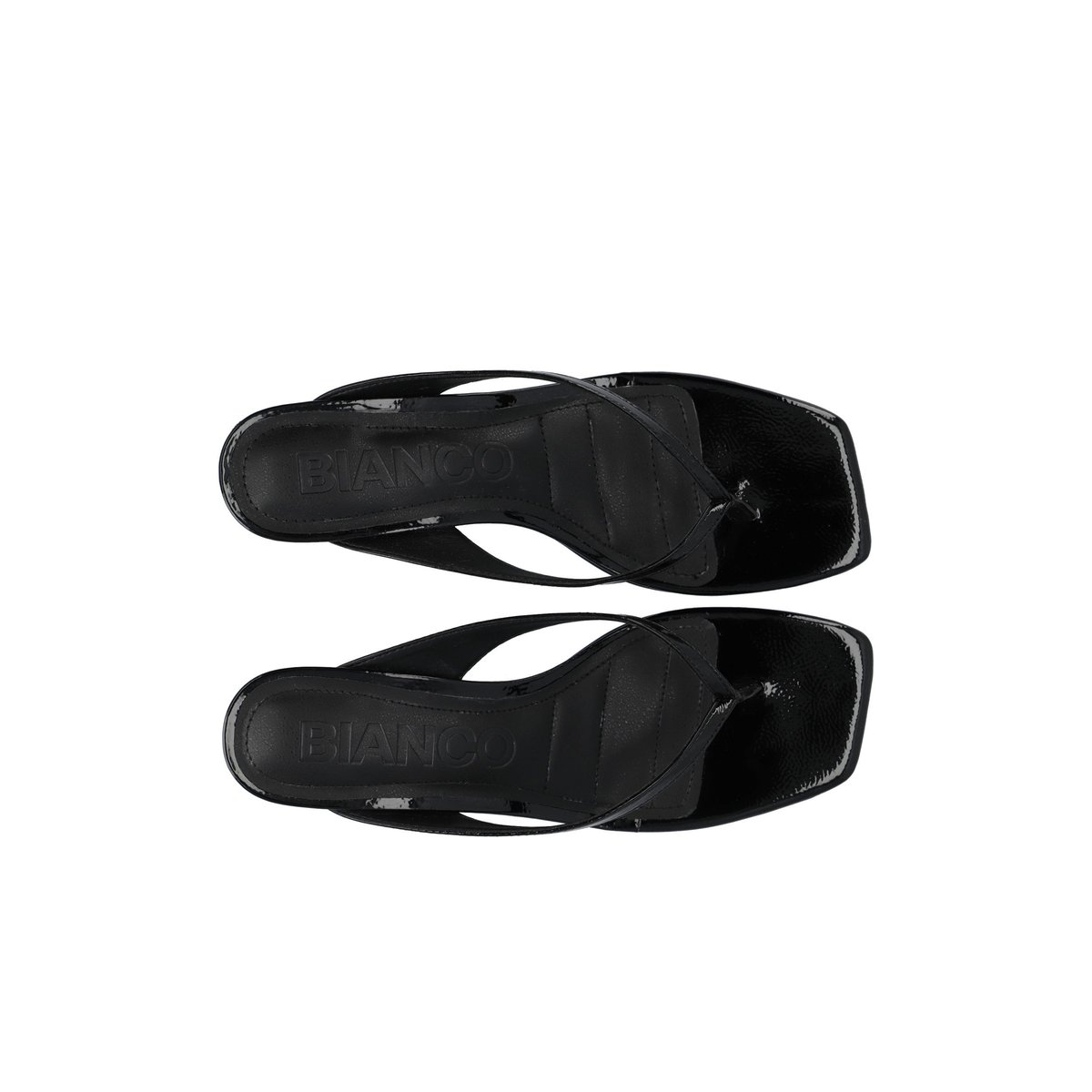 Talons Hauts noir - blackpatent, BIANCO