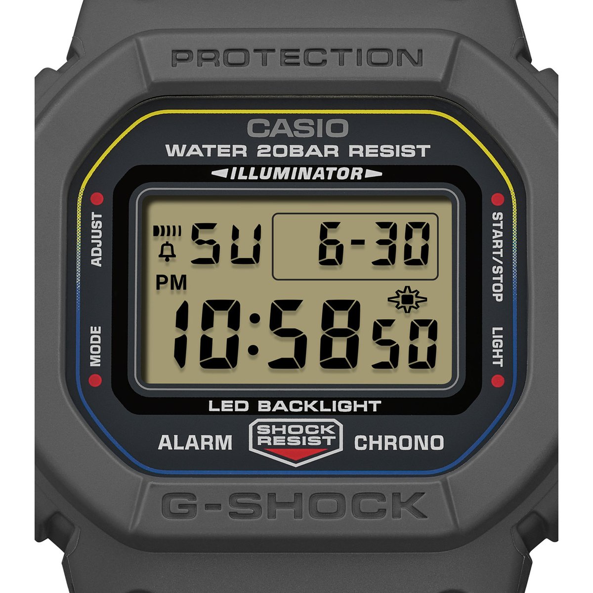 Montre Digital  CASIO G-SHOCK gris argenté bleu foncé, G-SHOCK