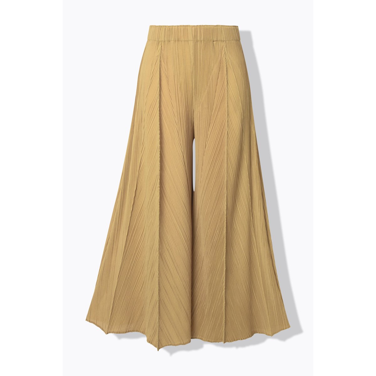 Pantalon plissé. Jambe large or foncé, ULLA POPKEN