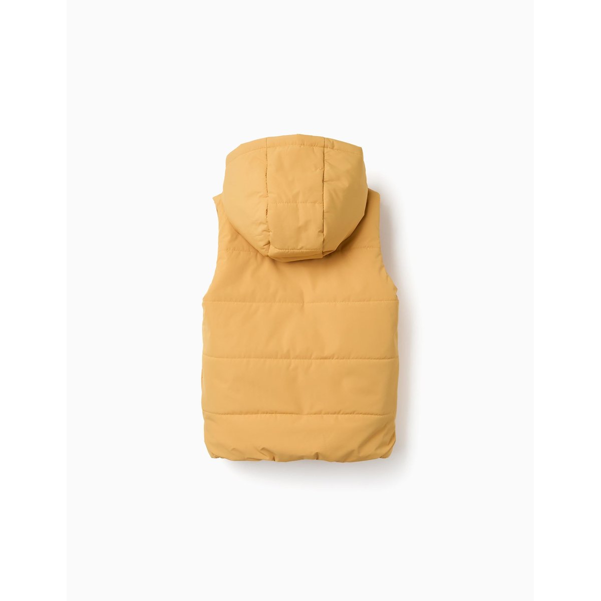 Doudoune sans manches à capuche avec fermeture éclair jaune, ZIPPY