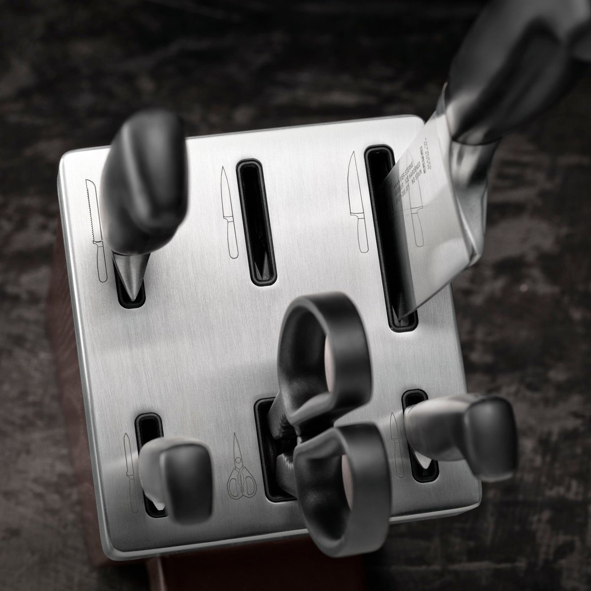 7-pcs, Bloc de couteaux marron, ZWILLING