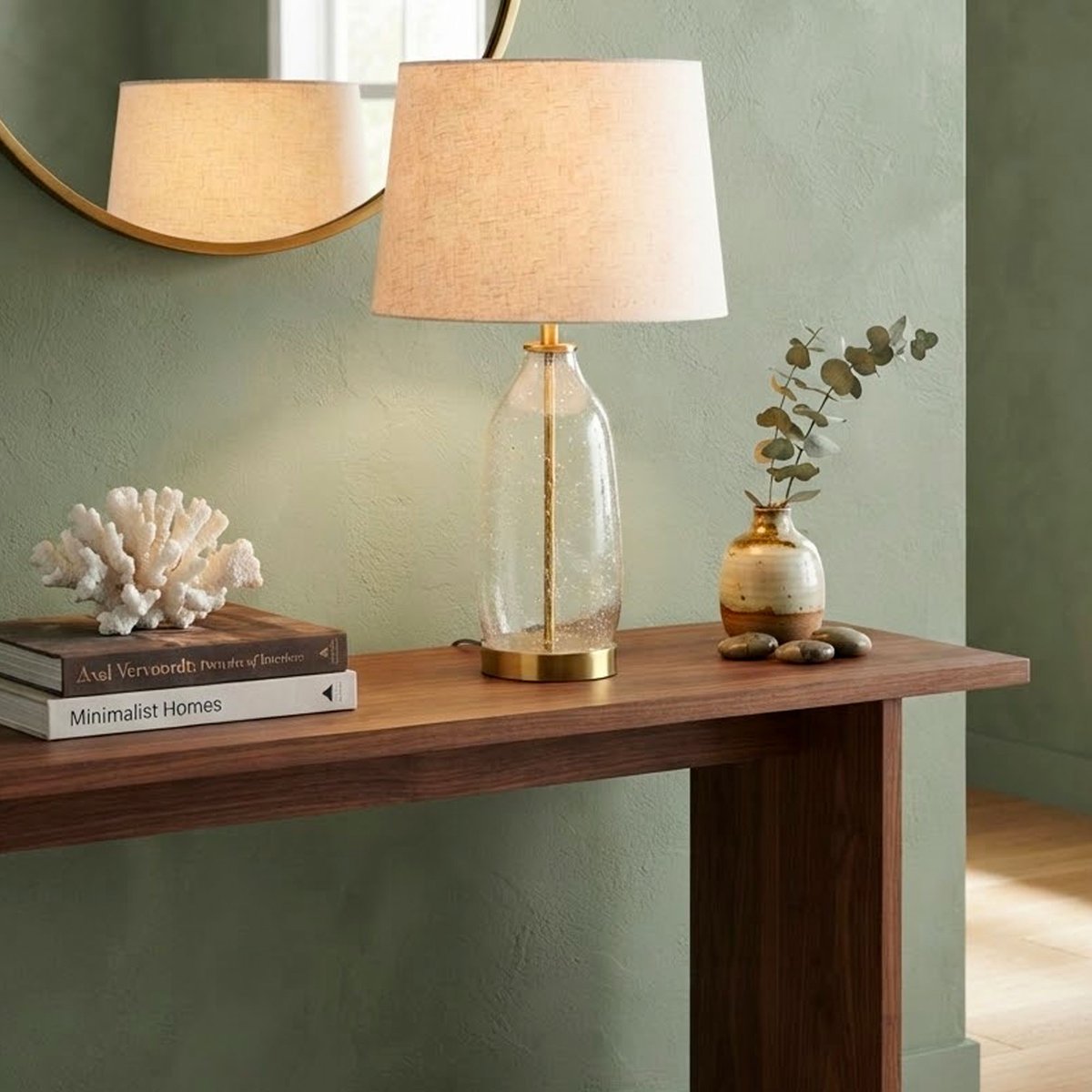 Lampe à poser métal doré et verre 33x33x59cm doré, WADIGA