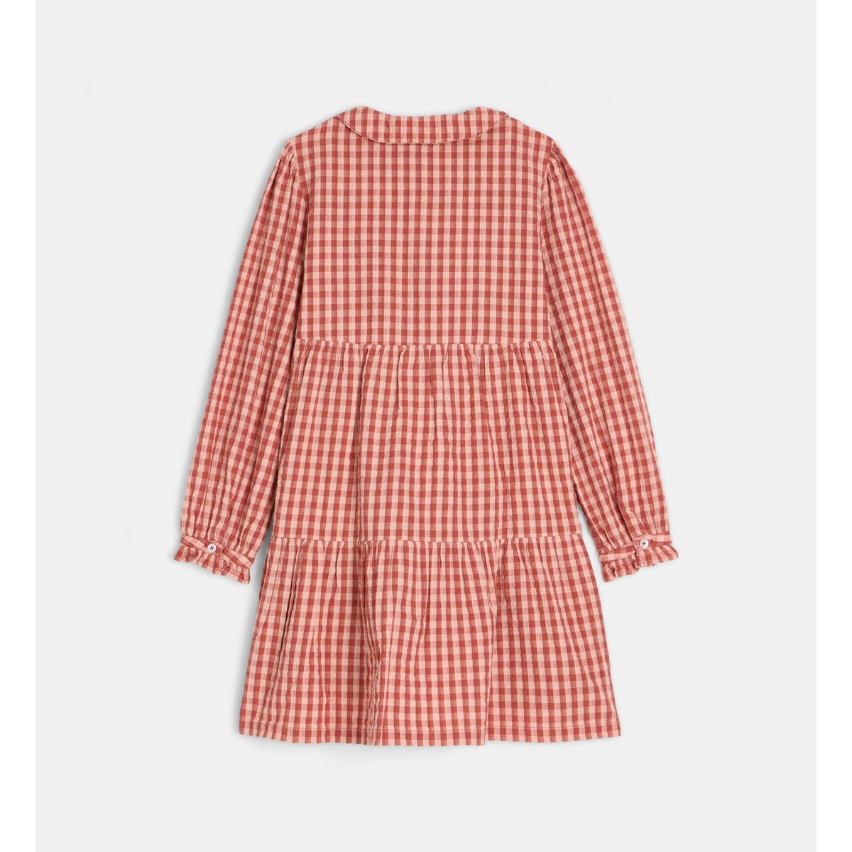 Robe vichy taurelia à broderies en coton bio multicolore, CADET ROUSSELLE