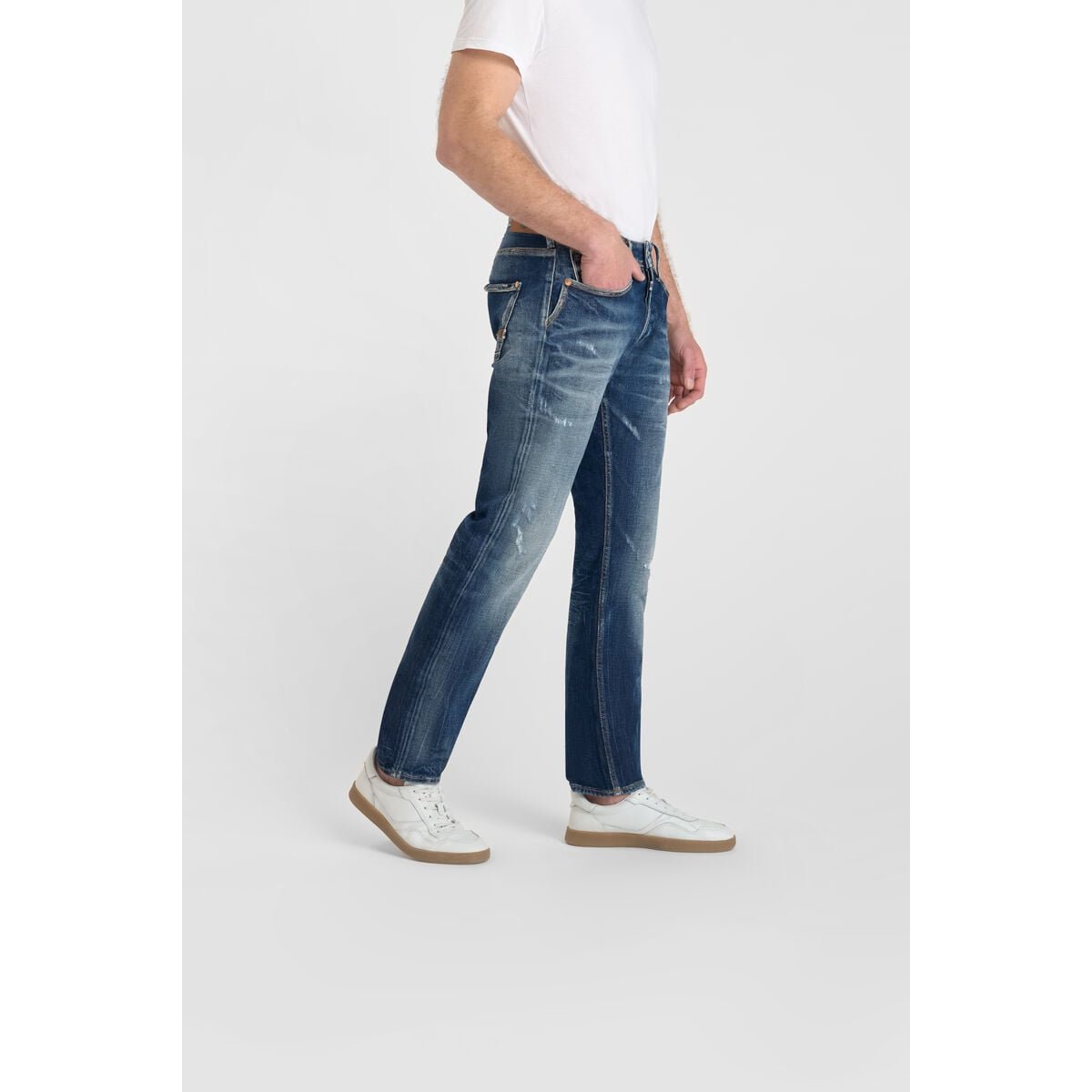 Jeans slim stretch 700/11, longueur 34 blue, LE TEMPS DES CERISES